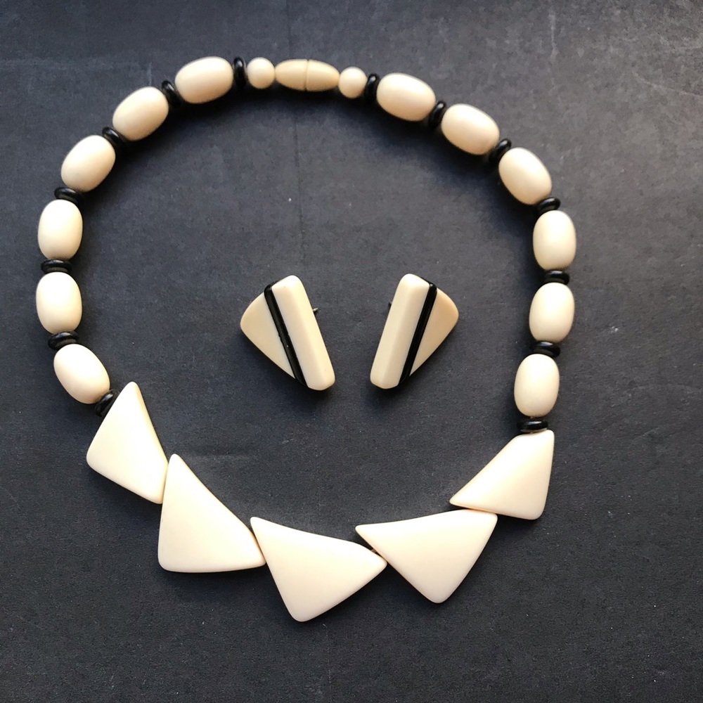 80’s Geometric Design Jewelry Set